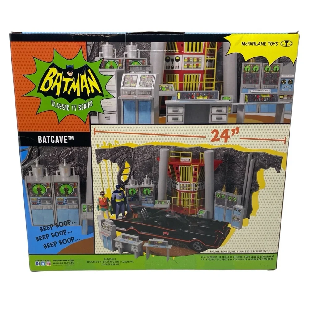 Batman Classic‎ TV Series 66 Batcave Playset by McFarlane Toys Batman Retro NEW